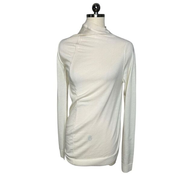 Jil Sander Ivory Wool Asymmetric Long Knit Sweater| Size S - Picture 1 of 9